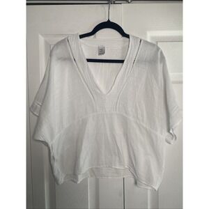 Blanco By Nature Womens Small White V Neck Top
